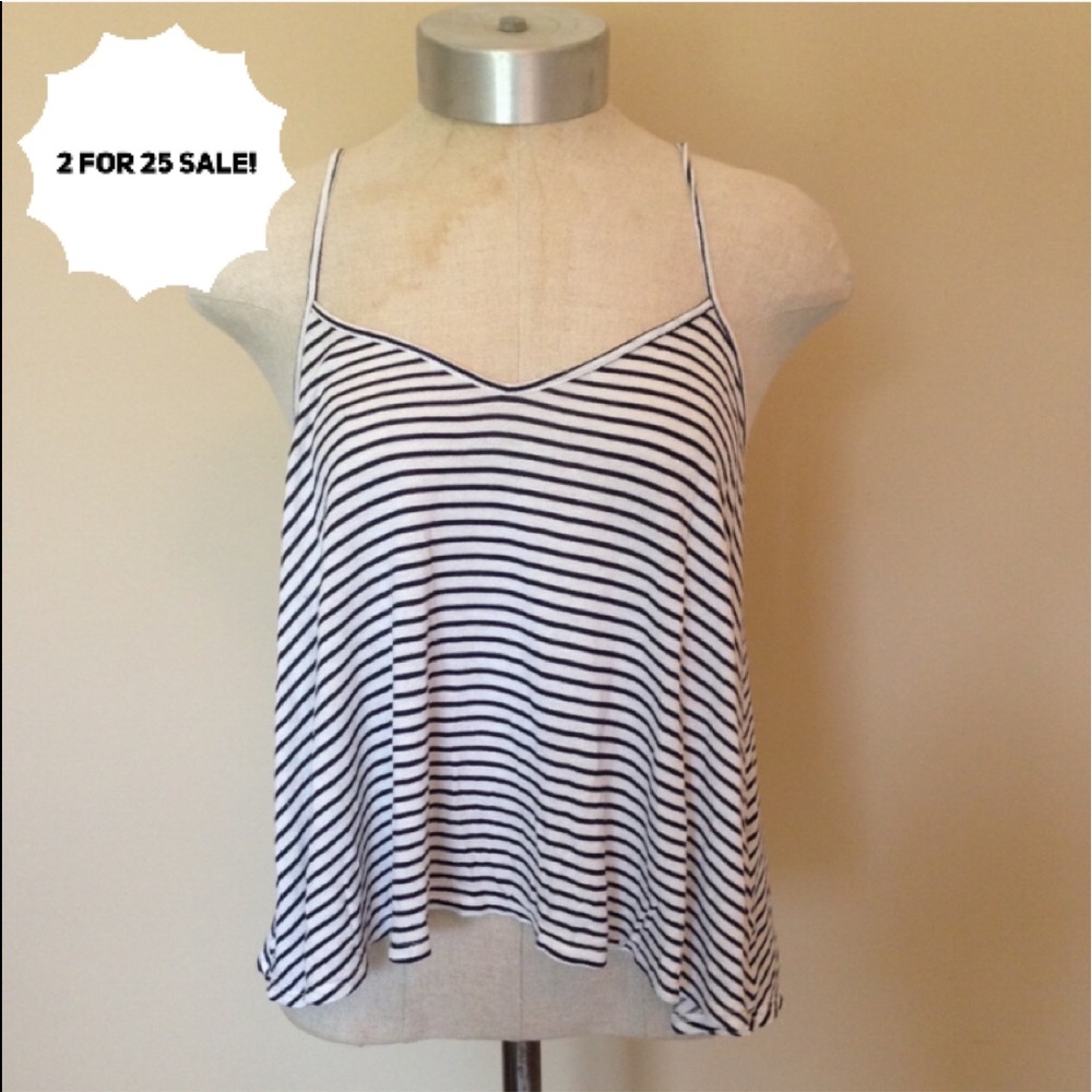 UO Kimchi Blue striped tank crop top shirt S - Picture 1 of 7